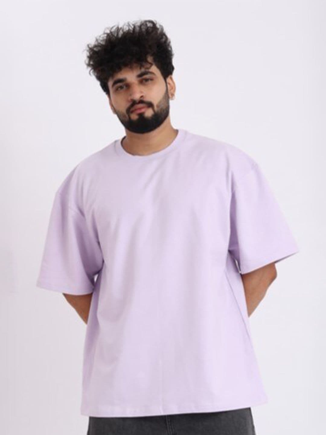 BROWN BROTHERS Unisex Drop-Shoulder Sleeves Pure Cotton Oversized T-shirt - view 1