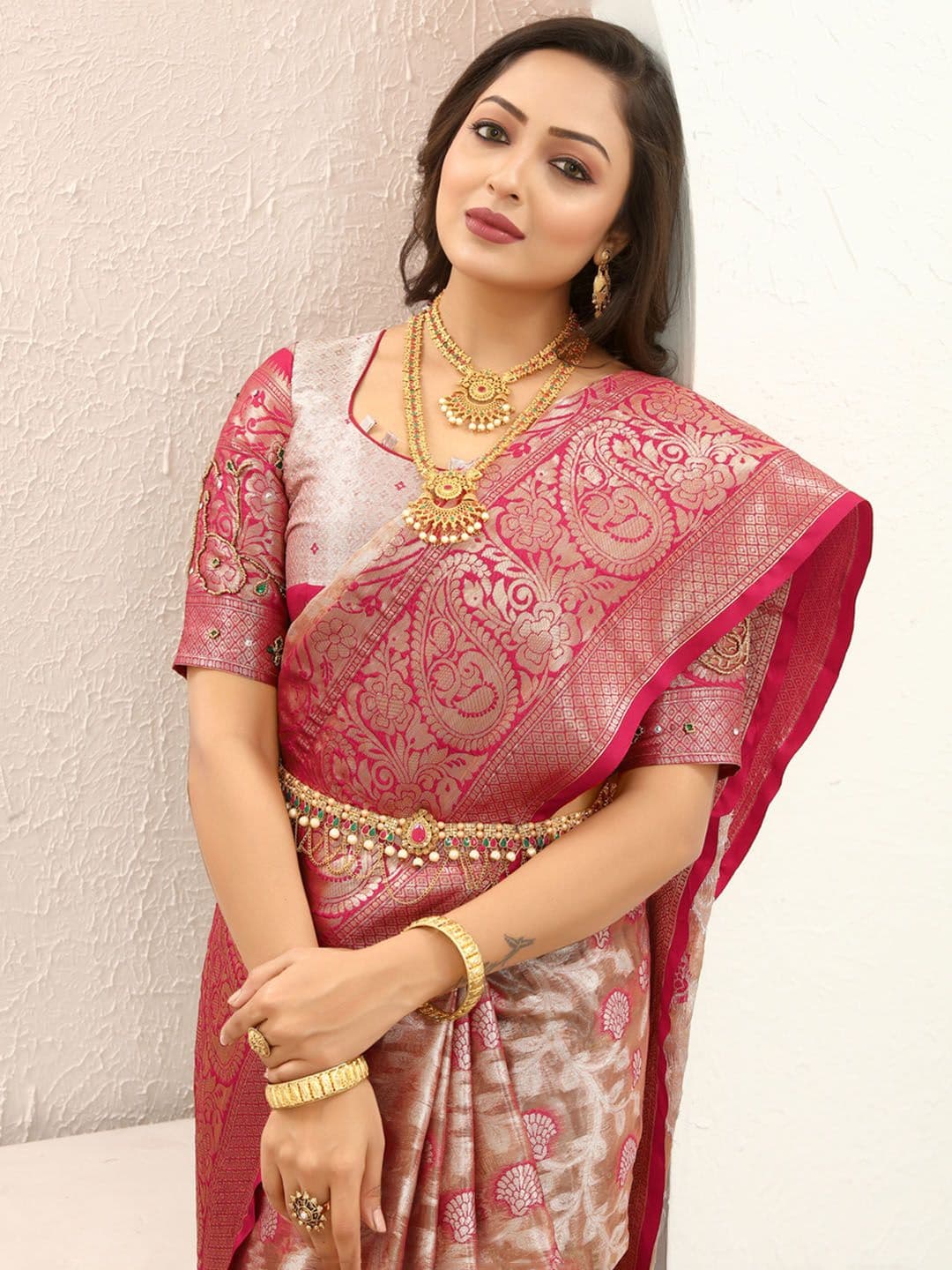 Tankori Woven Design Zari Tissue Kanjeevaram Saree - view 1