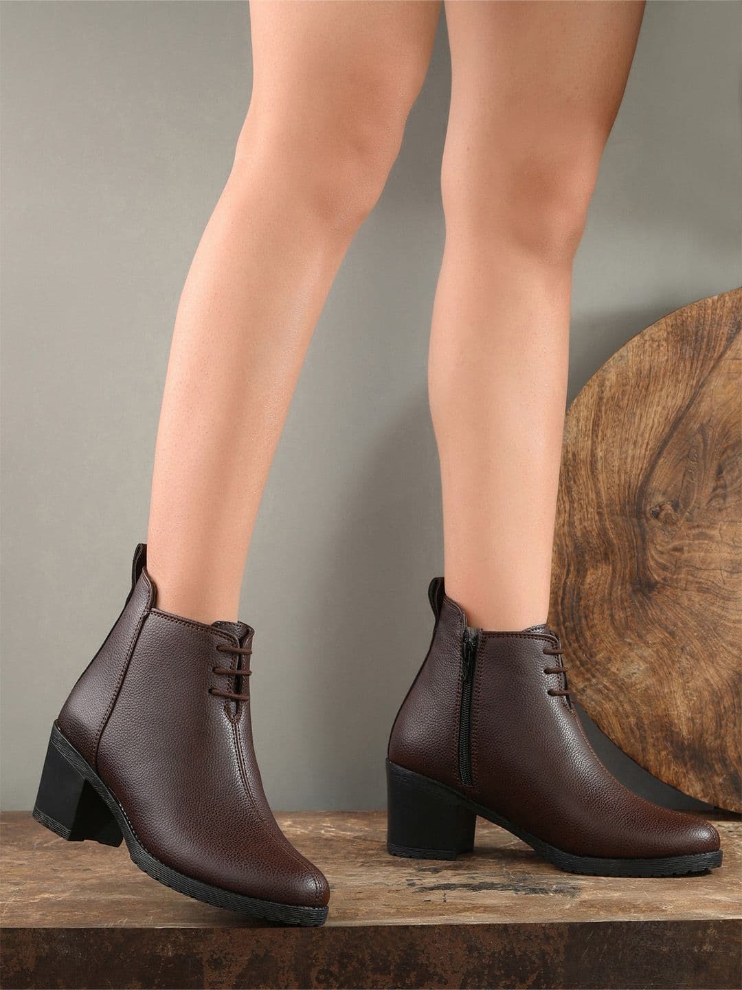 Layasa Women Round Toe Block Heeled Boots - view 1