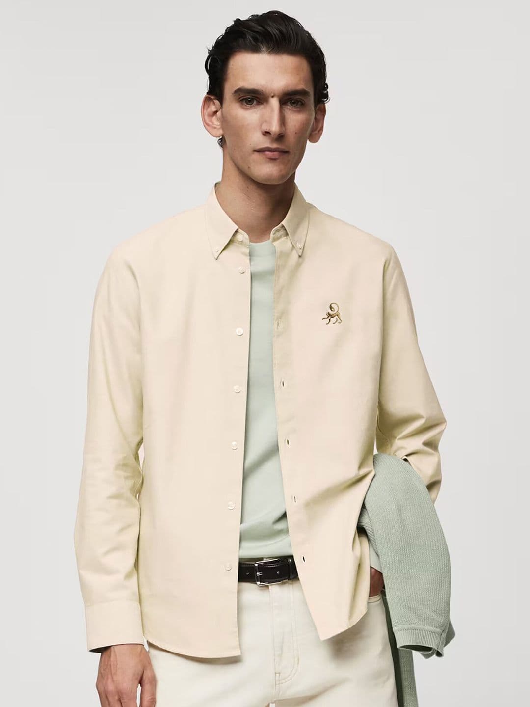 MISCHIEF MONKEY Classic Tailored Fit Button Down Collar Casual Shirt - view 1