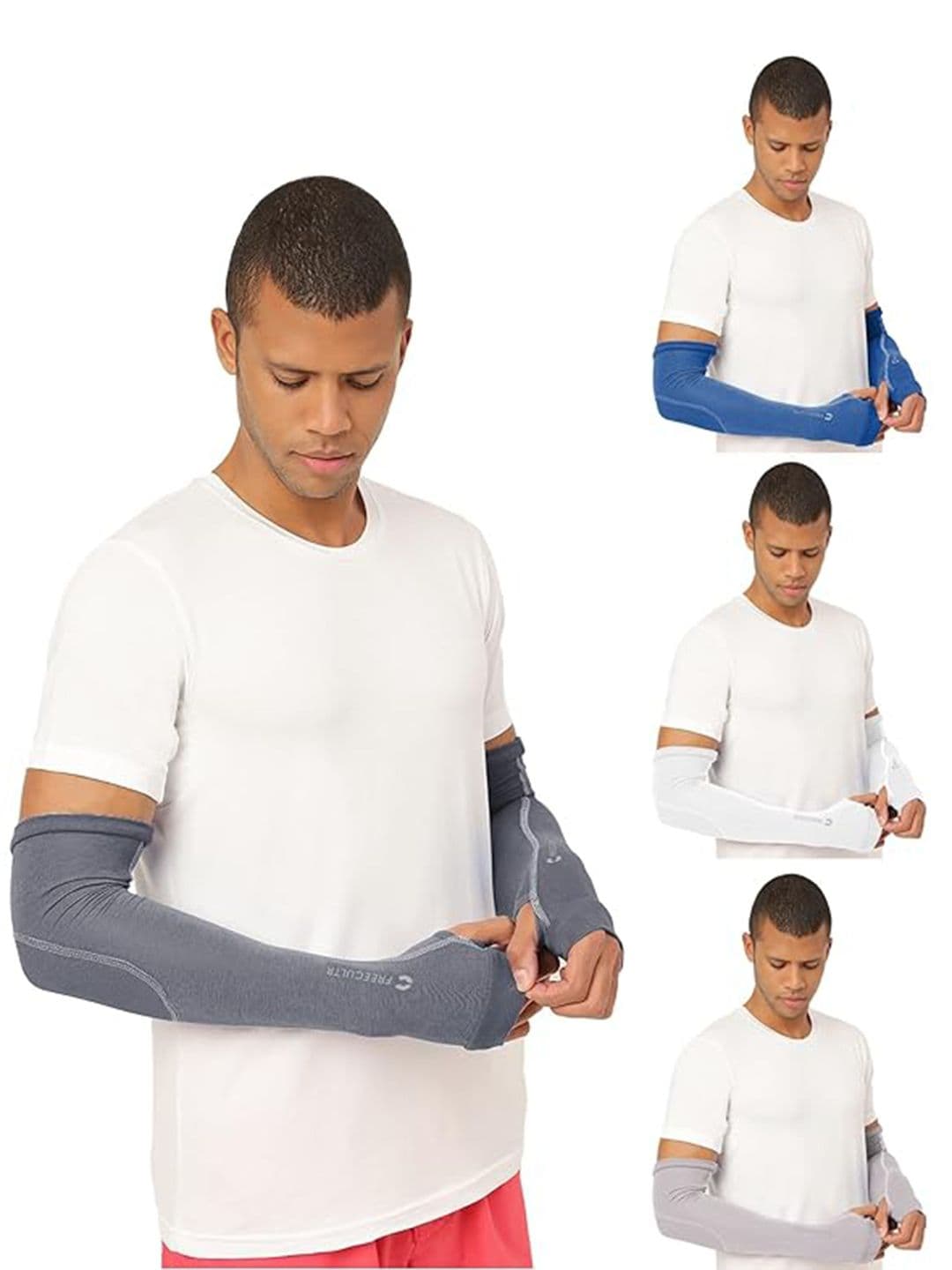 FREECULTR Unisex Set Of 4 Breathable Bamboo Cotton Antibacterial Arm Sleeves - view 1
