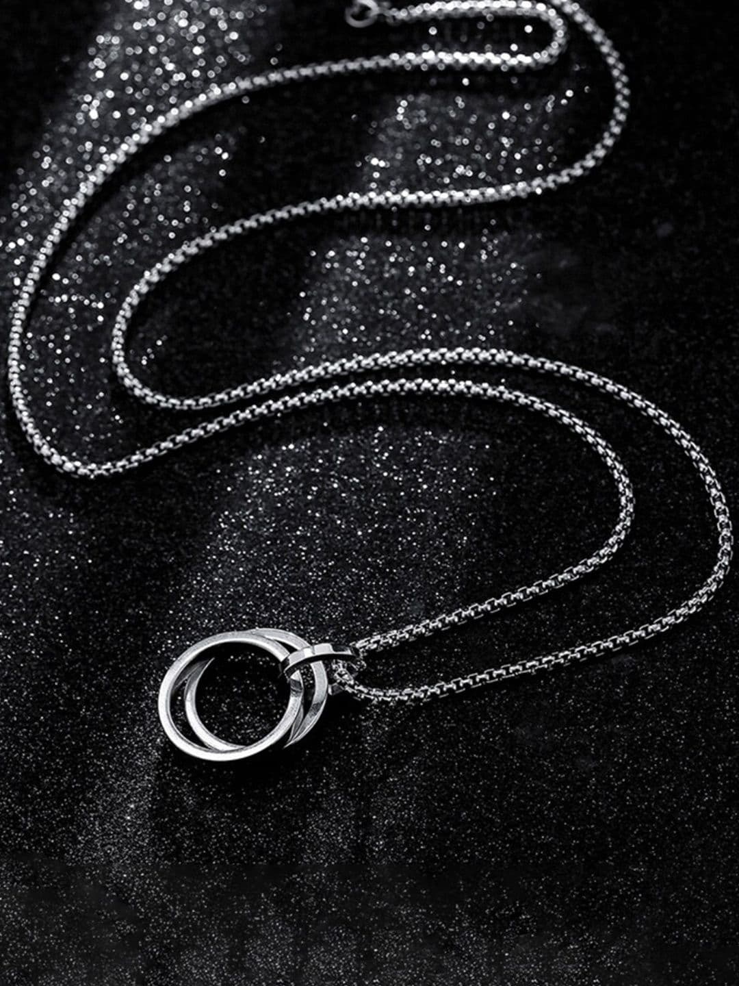 SALTY Stainless Steel Circular Pendant with Chain - view 1
