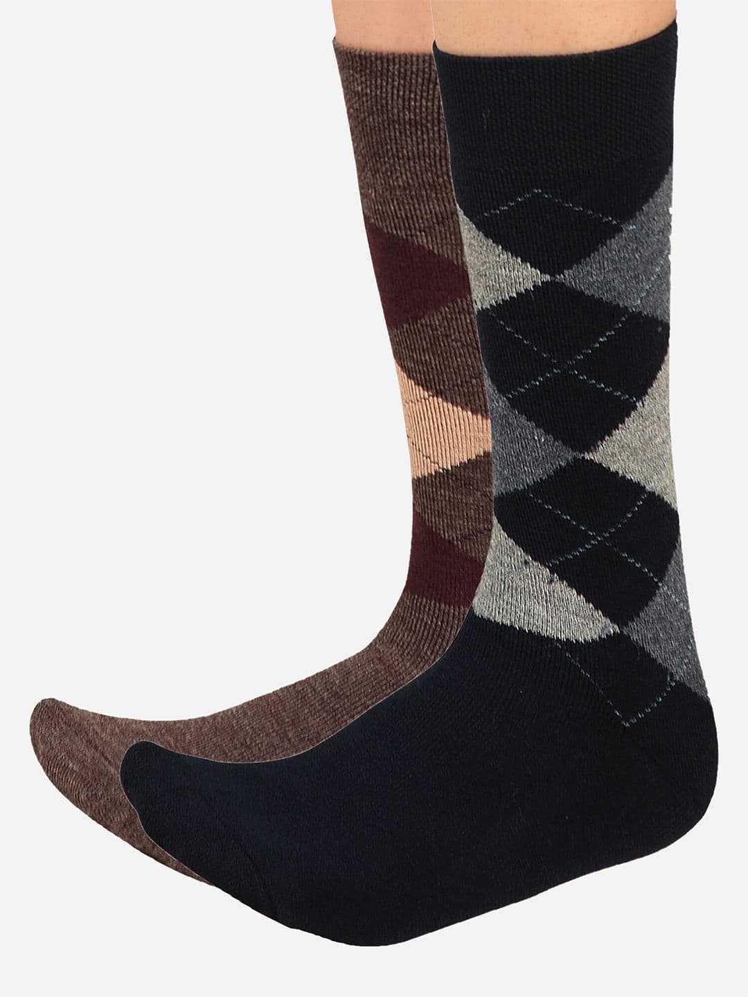 Bodycare Men Pack Of 2 Patterned Anti Bacterial Calf Length Socks - view 1