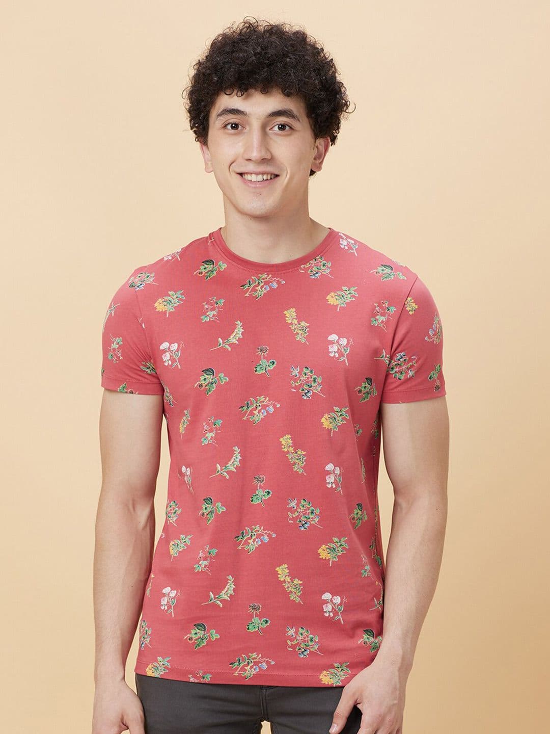 Being Human Conversational Printed Round Neck Short Sleeves Pure Cotton T-shirt - view 1
