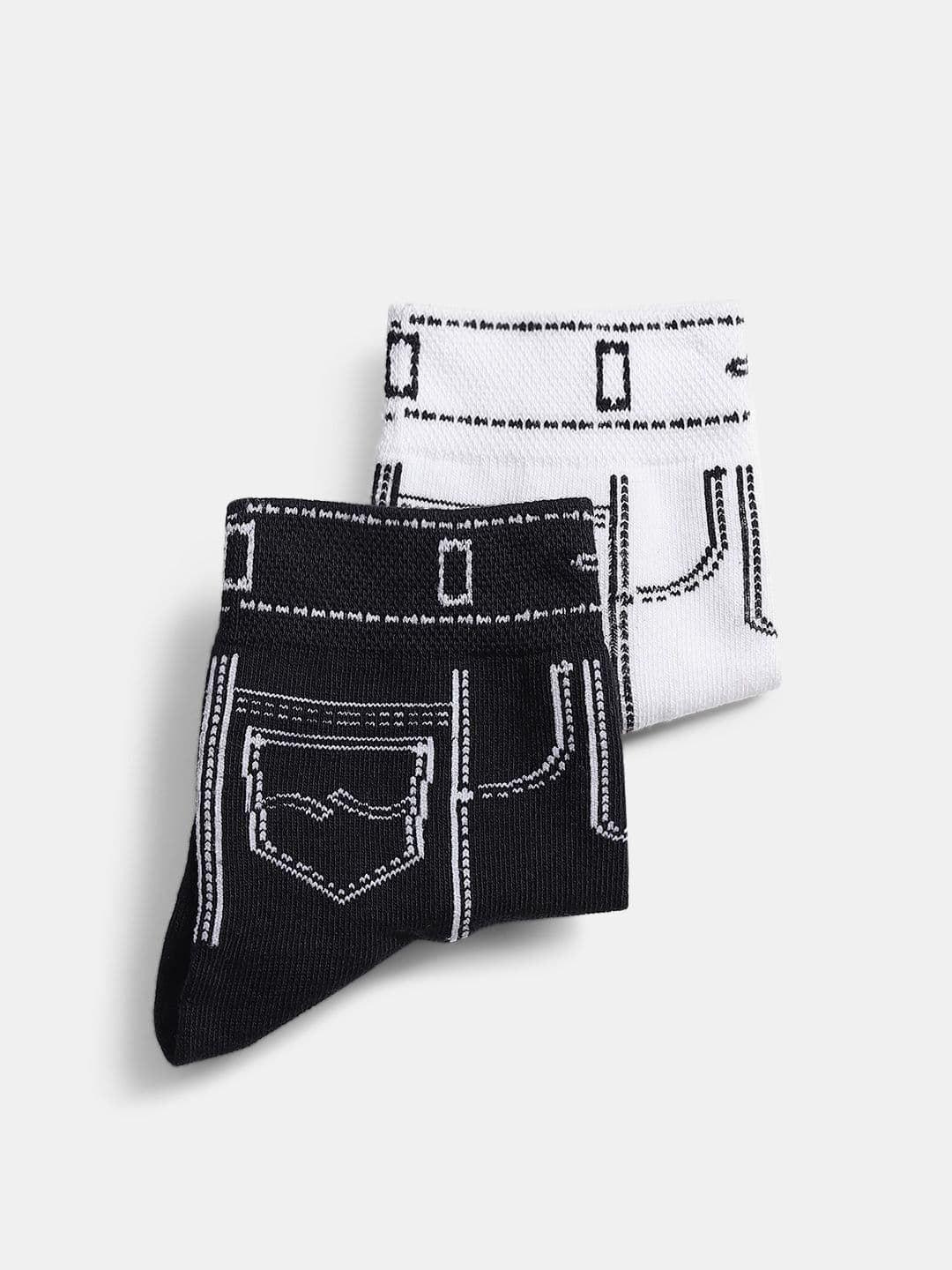Jack & Jones Men Pack Of 2 Patterned Mid Length Socks - view 1