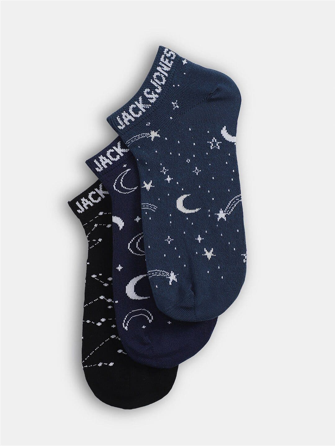 Jack & Jones Men Pack Of 3 Patterned Ankle-Length Socks - view 1