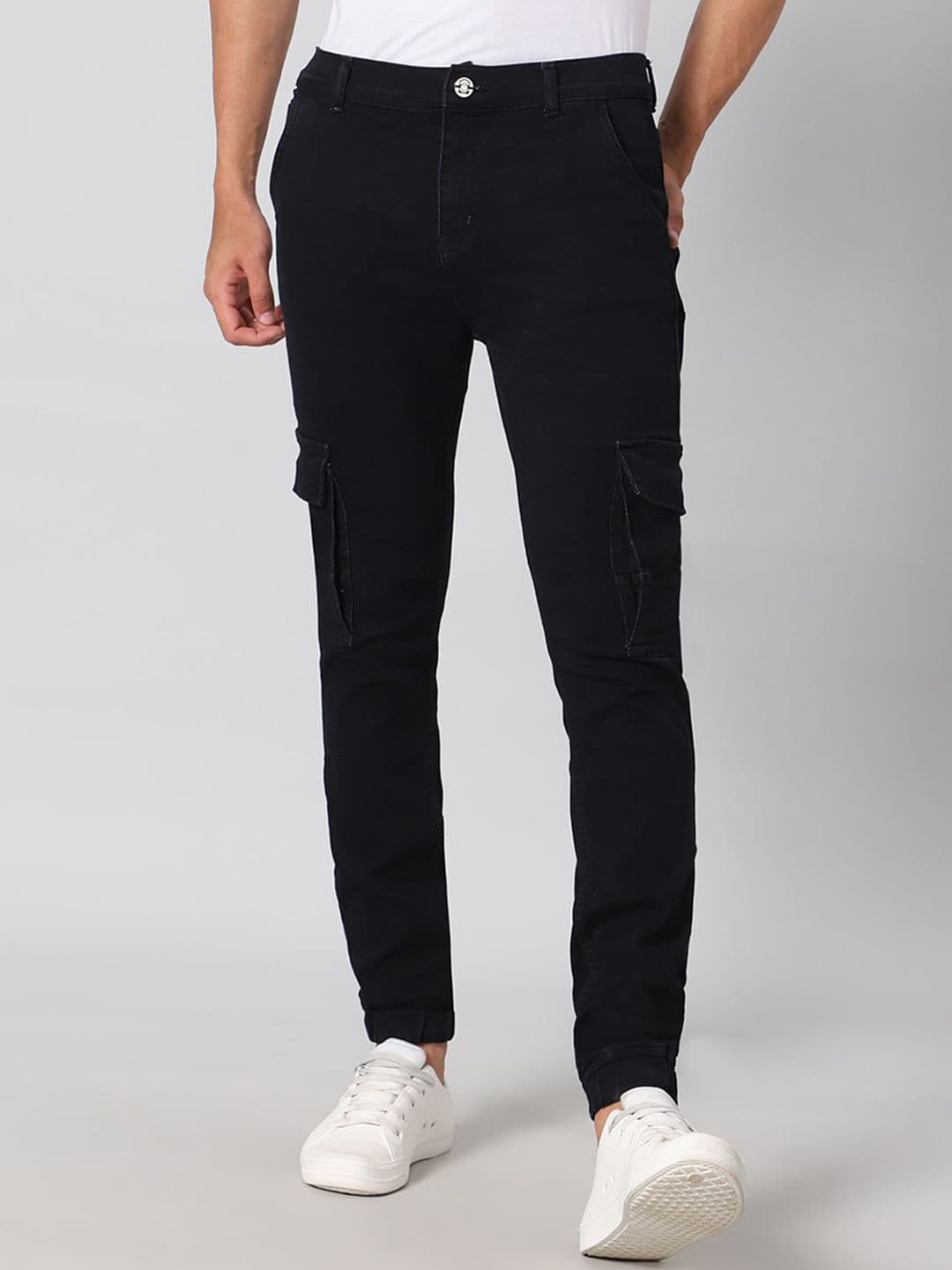 ARBIA FUNKI Men Mid-Rise Clean Look Cotton Cargo Style Jeans - view 1