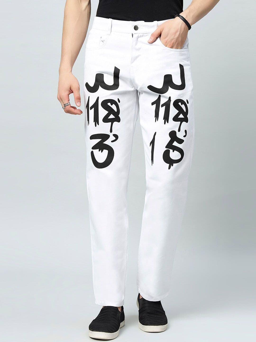 ARBIA FUNKI Men Mid-Rise Printed Clean Look Cotton Jeans - view 1