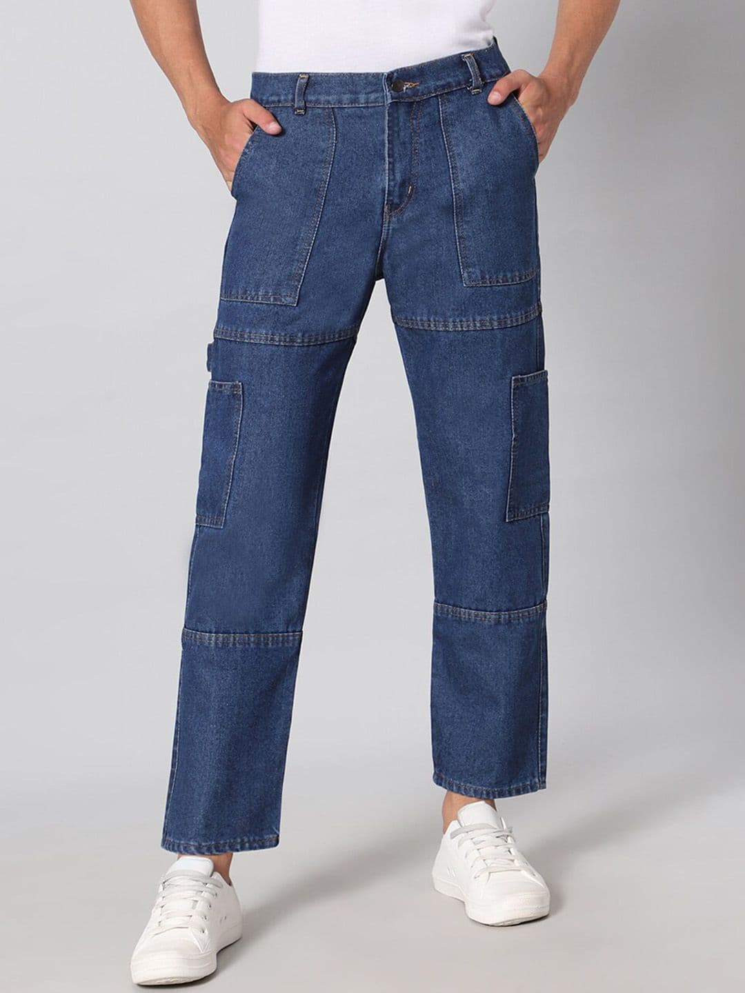 ARBIA FUNKI Men Mid-Rise Clean Look Cotton Cargo Jeans - view 1