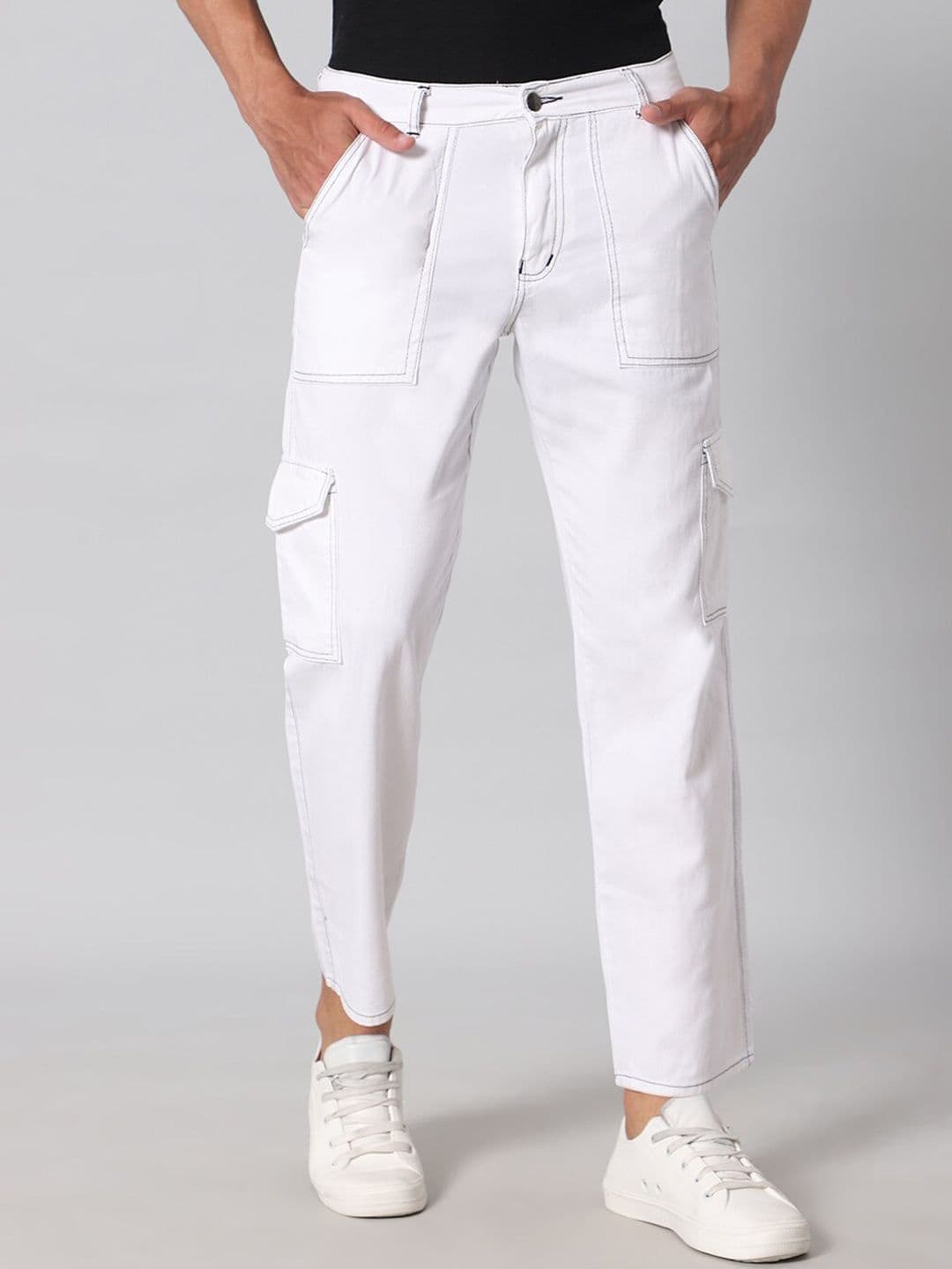 ARBIA FUNKI Men Mid-Rise Clean Look Cotton Cargo Style Jeans - view 1