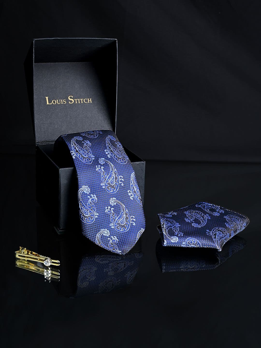 LOUIS STITCH Men Silk Necktie Accessory Gift Set - view 1