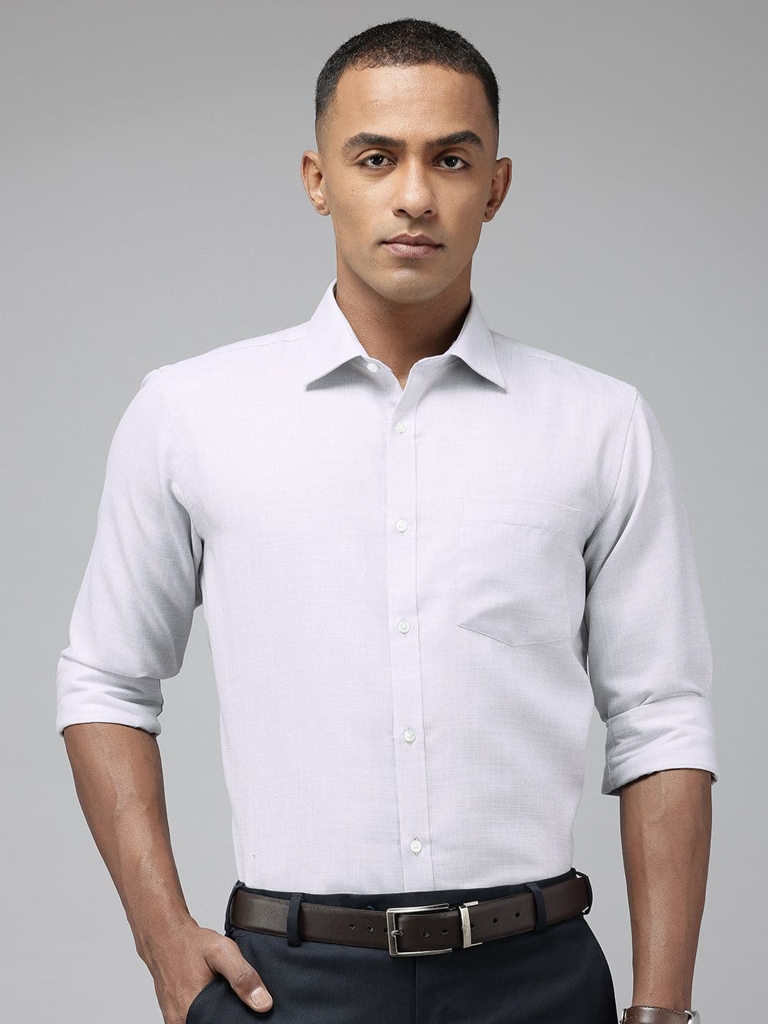 Park Avenue Slim Fit Self Design Opaque Formal Shirt - view 1