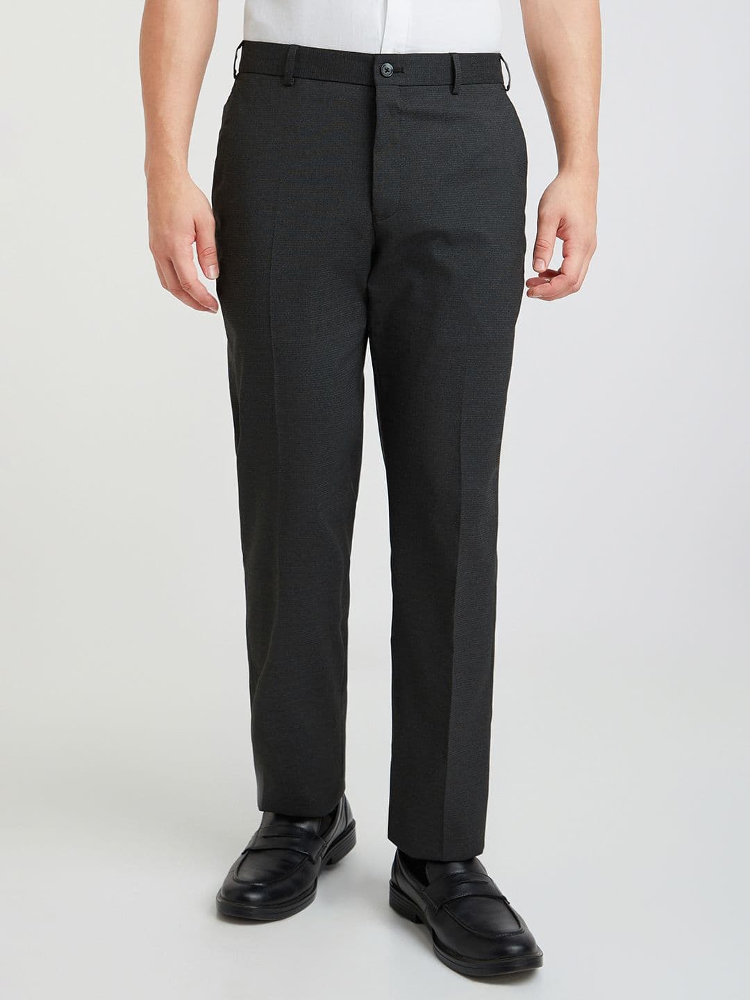 Park Avenue Men Textured Formal Trousers - view 1