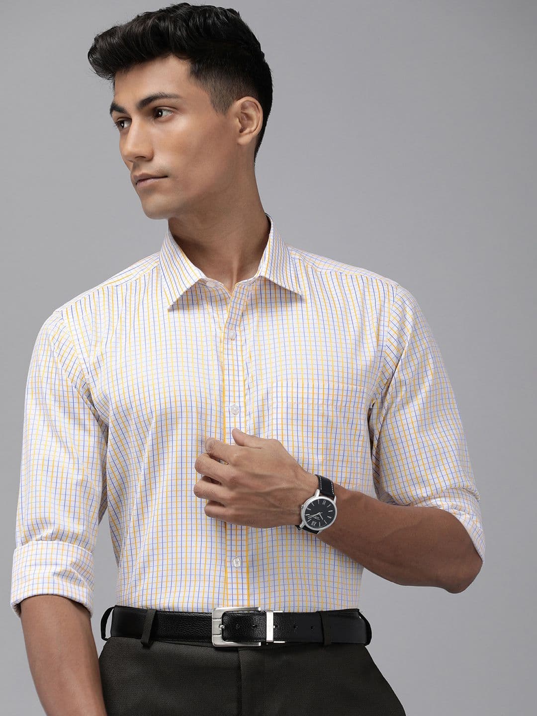 Park Avenue Slim Fit Checked Formal Shirt - view 1