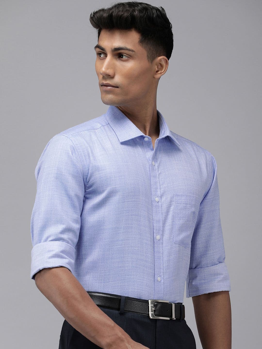 Park Avenue Self Design Slim Fit Textured Formal Shirt
