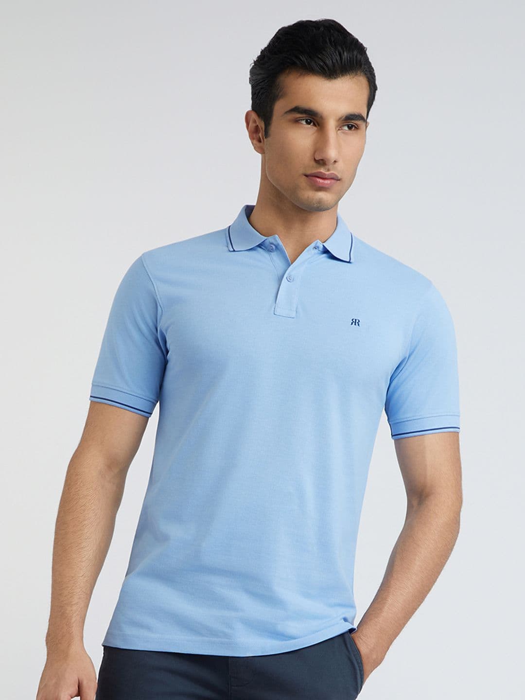 Raymond Modern Fit Pure Cotton Polo Collar T-shirt - view 1