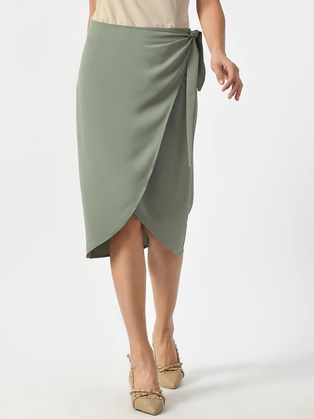 OFFICE & YOU Knee-Length Wrap Skirt - view 1