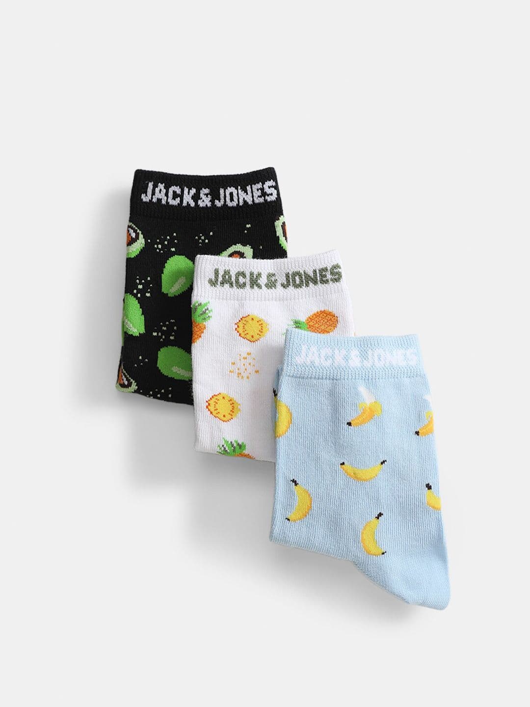 Jack & Jones Men Pack Of 3 Printed Calf Length Socks - view 1