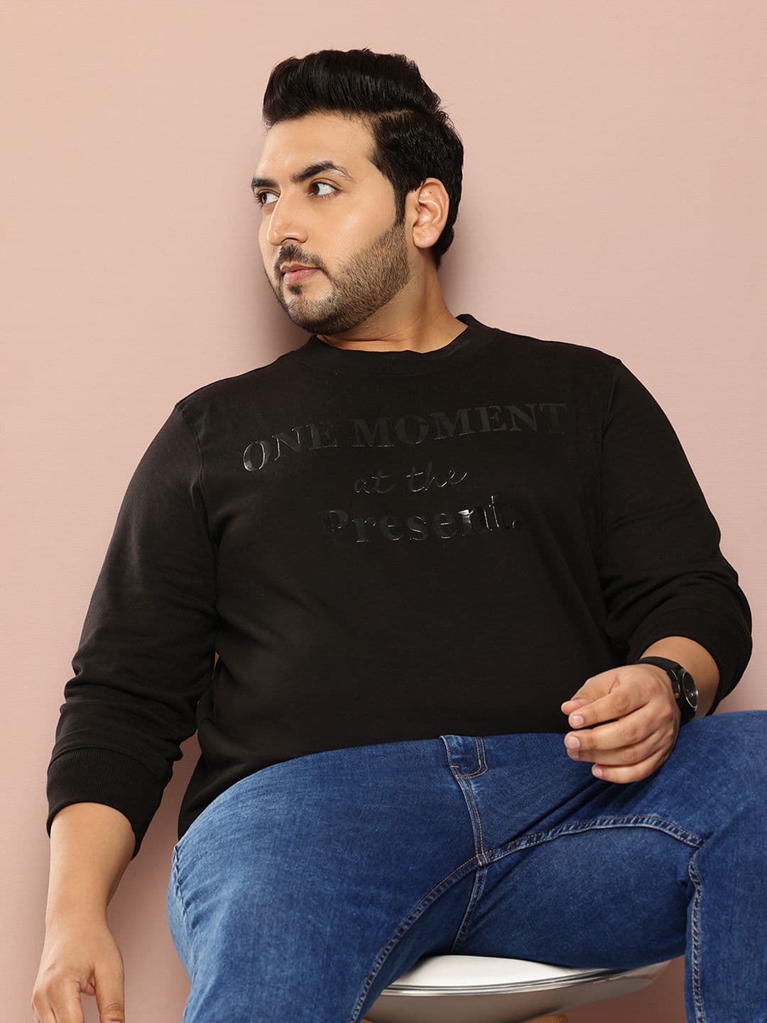 Sztori Plus Size Typography Printed Sweatshirt - view 1