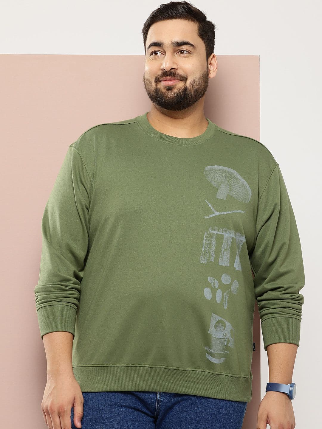 Sztori Plus Size Printed Sweatshirt - view 1