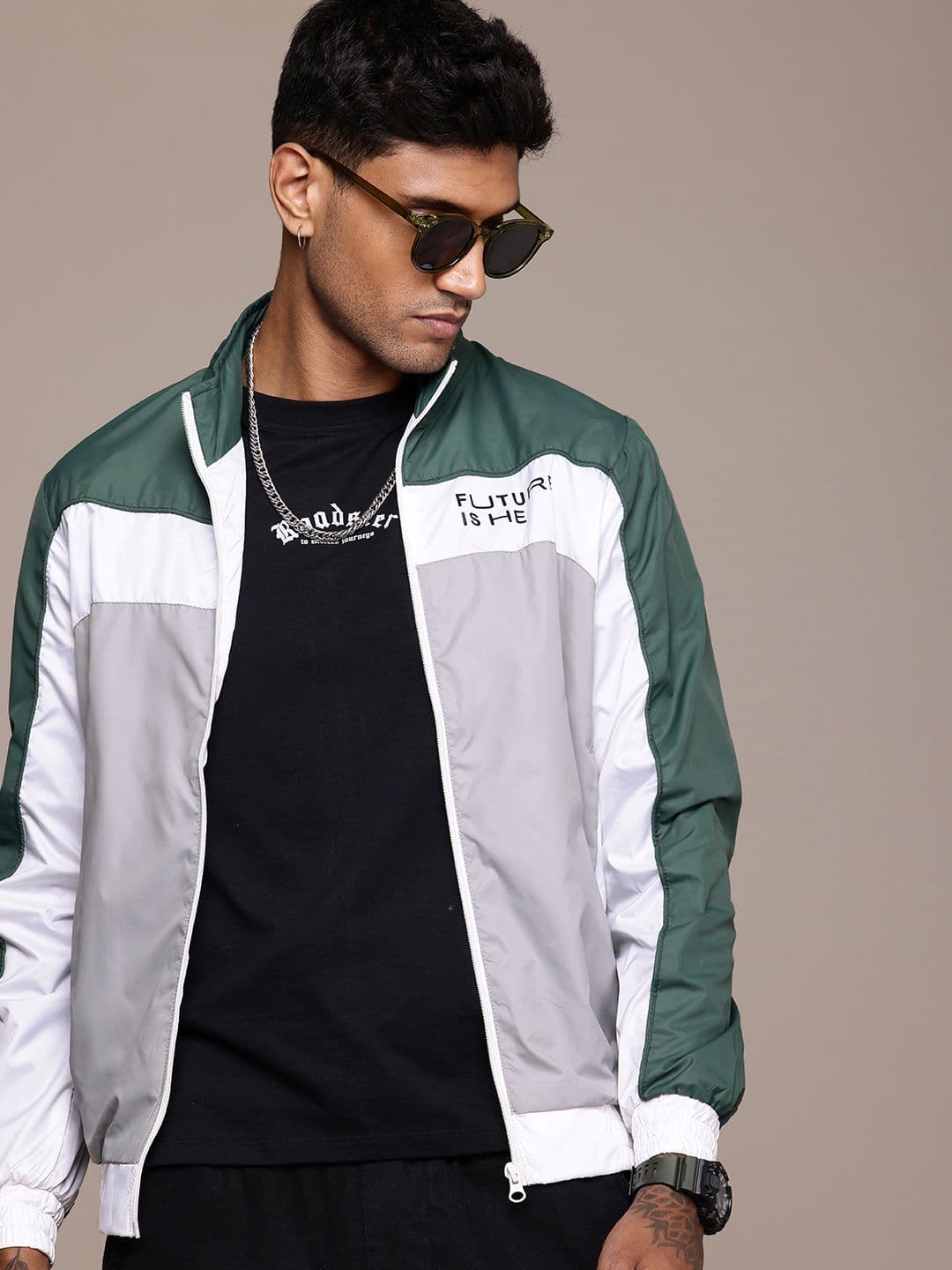 The Roadster Life Co. Colourblocked Sporty Jacket - view 1
