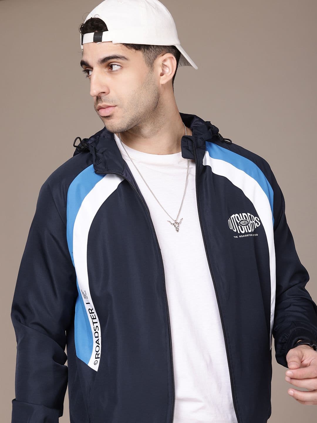 The Roadster Life Co. Colourblocked Open Front Casual Jacket - view 1