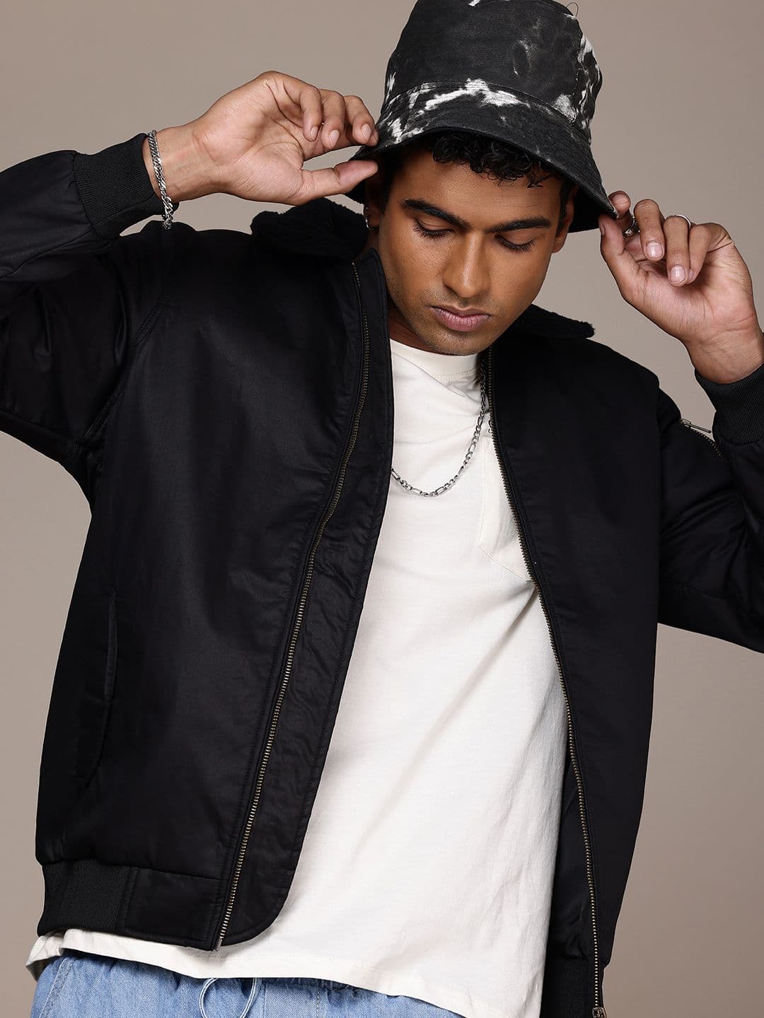 The Roadster Life Co. Faux Trim Bomber Jacket - view 1