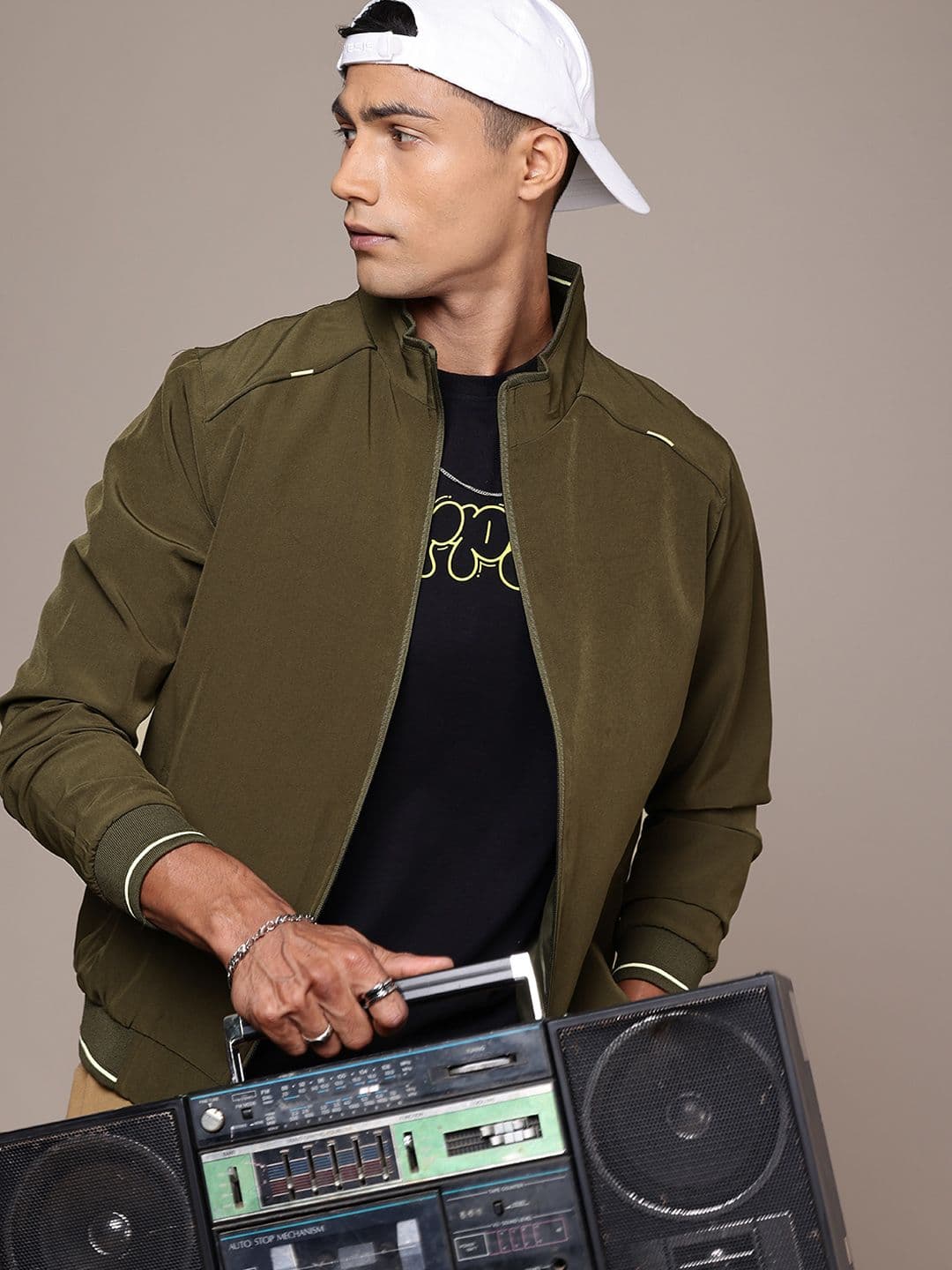 The Roadster Life Co. Mock Collar Long Sleeves Bomber Jacket