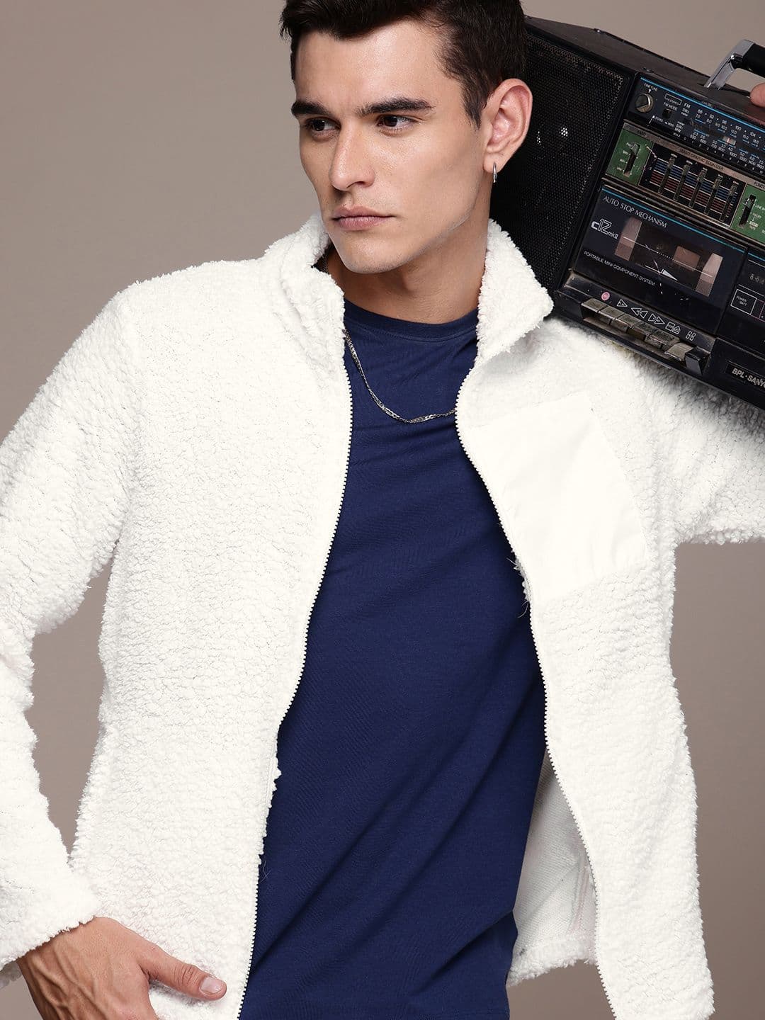The Roadster Life Co. Spread Collar Fuzzy Tailored Jacket - view 1