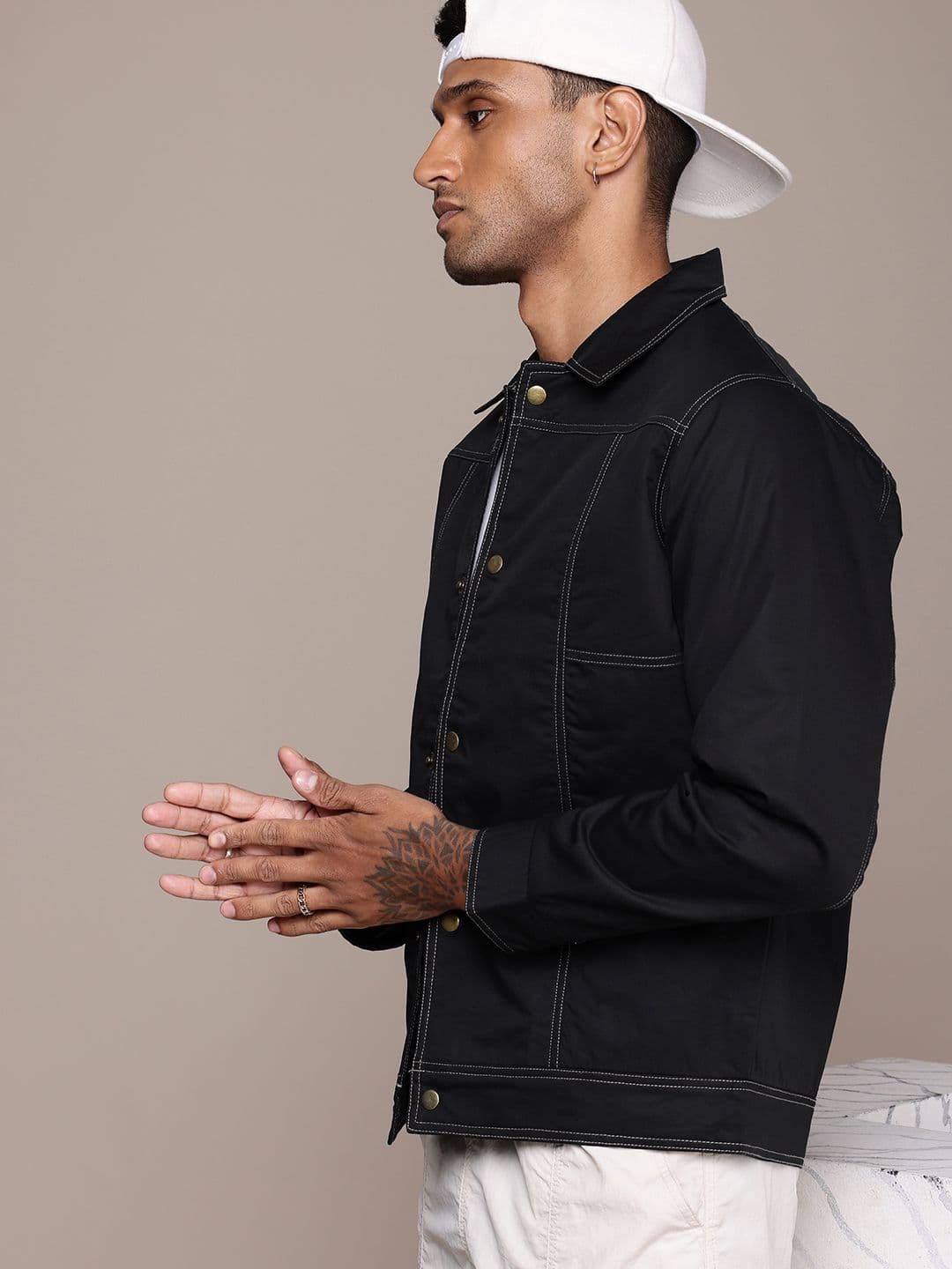 The Roadster Life Co. Spread Collar Pure Cotton Tailored Jacket - view 1