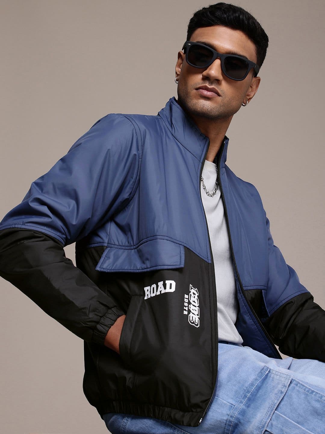 The Roadster Life Co. Colourblocked Bomber Jacket - view 1