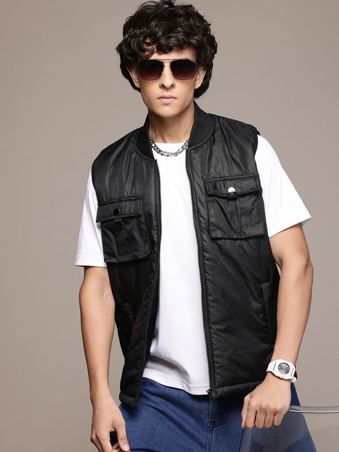 The Roadster Lifestyle Co. Puffer Jacket with Flap Pockets - view 1