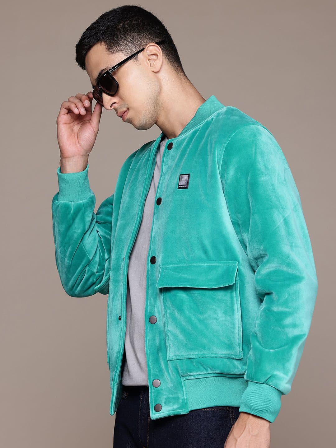 The Roadster Lifestyle Co. Velour Bomber Jacket - view 1