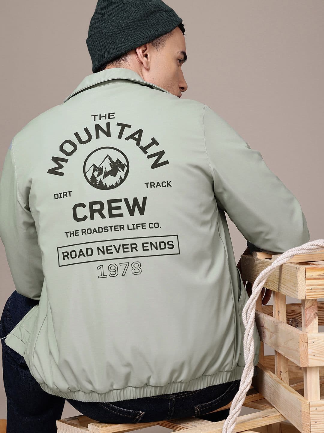 The Roadster Life Co. Long Sleeves Typography Bomber Jacket - view 1