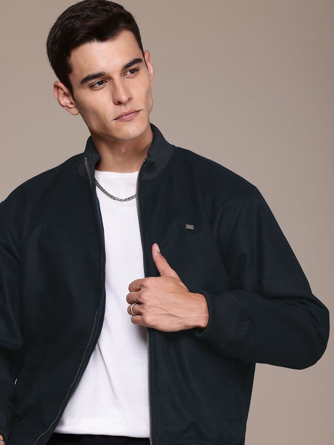 The Roadster Life Co. Mock Collar Casual Bomber Jacket - view 1