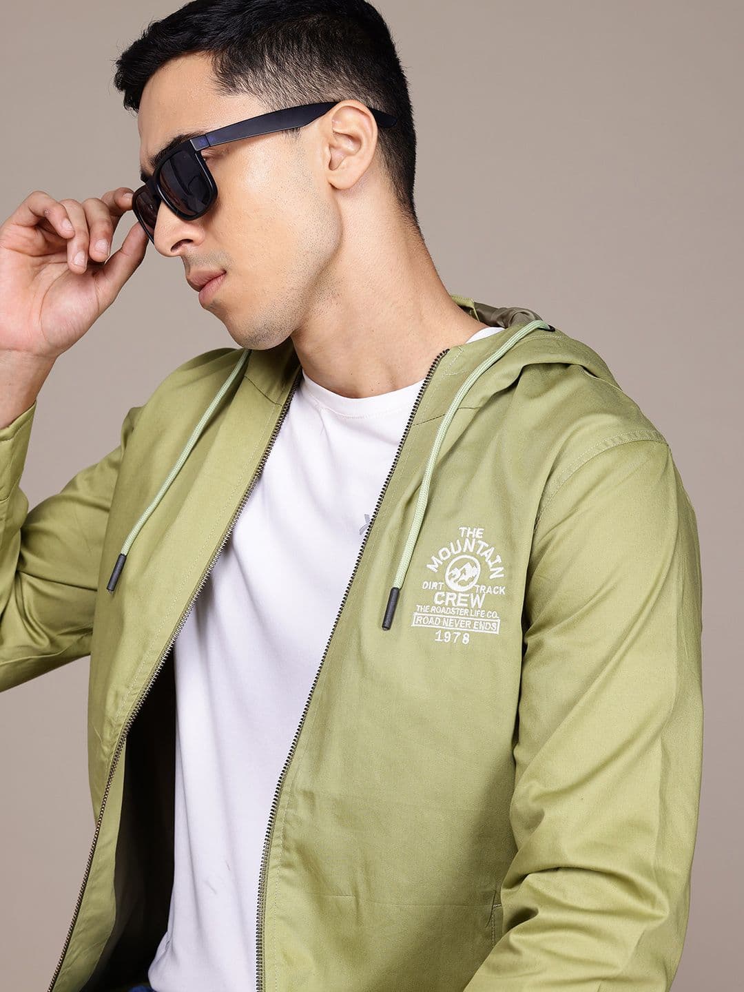 The Roadster Lifestyle Co. Pure Cotton Hooded Tailored Jacket - view 1