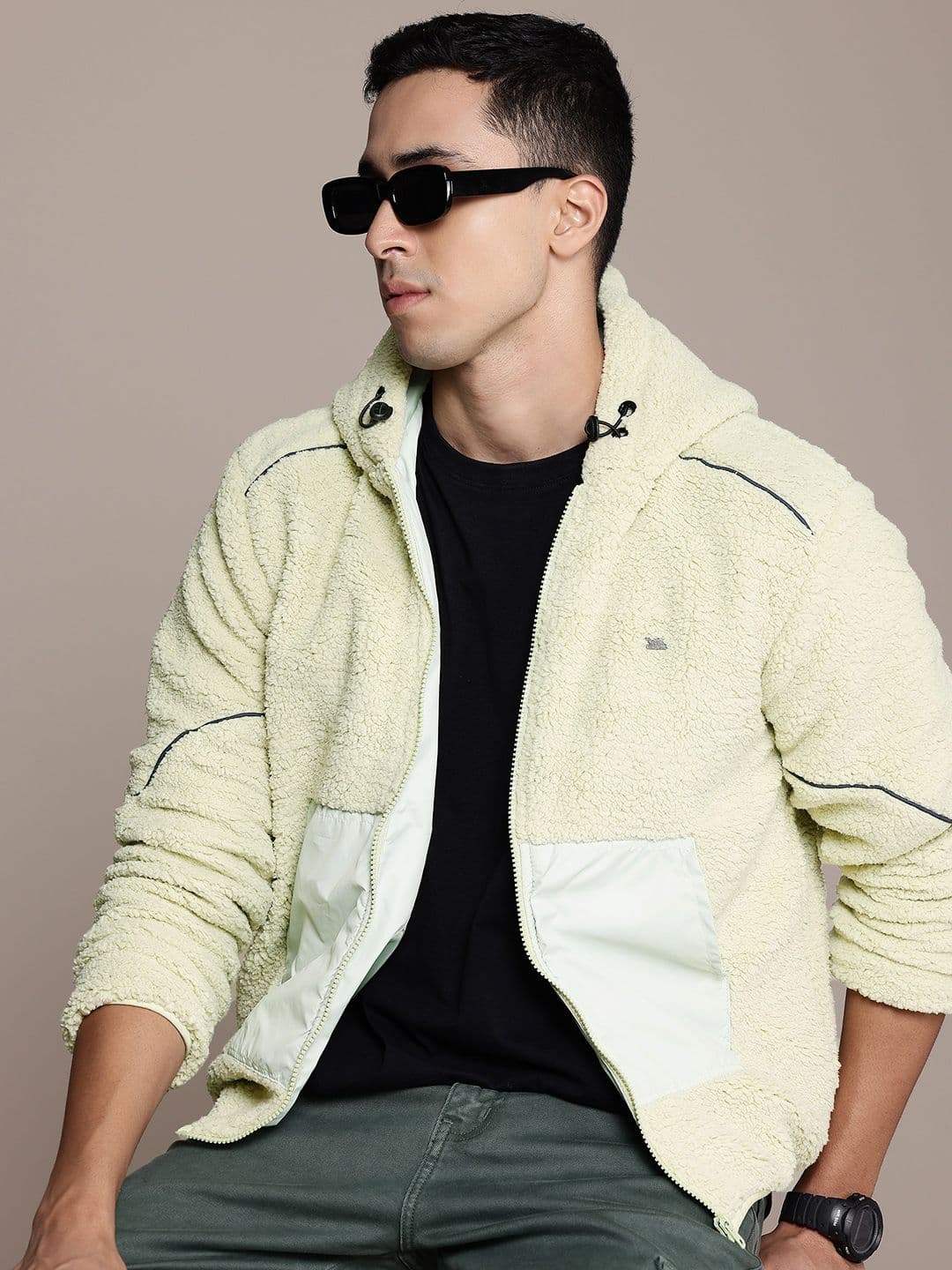 The Roadster Lifestyle Co. Hooded Sherpa Jacket - view 1