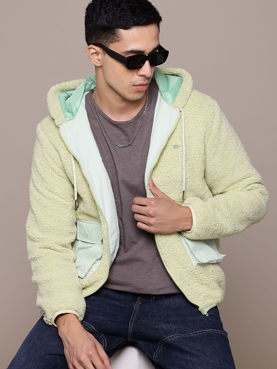 The Roadster Lifestyle Co. Sherpa Hooded Jacket - view 1
