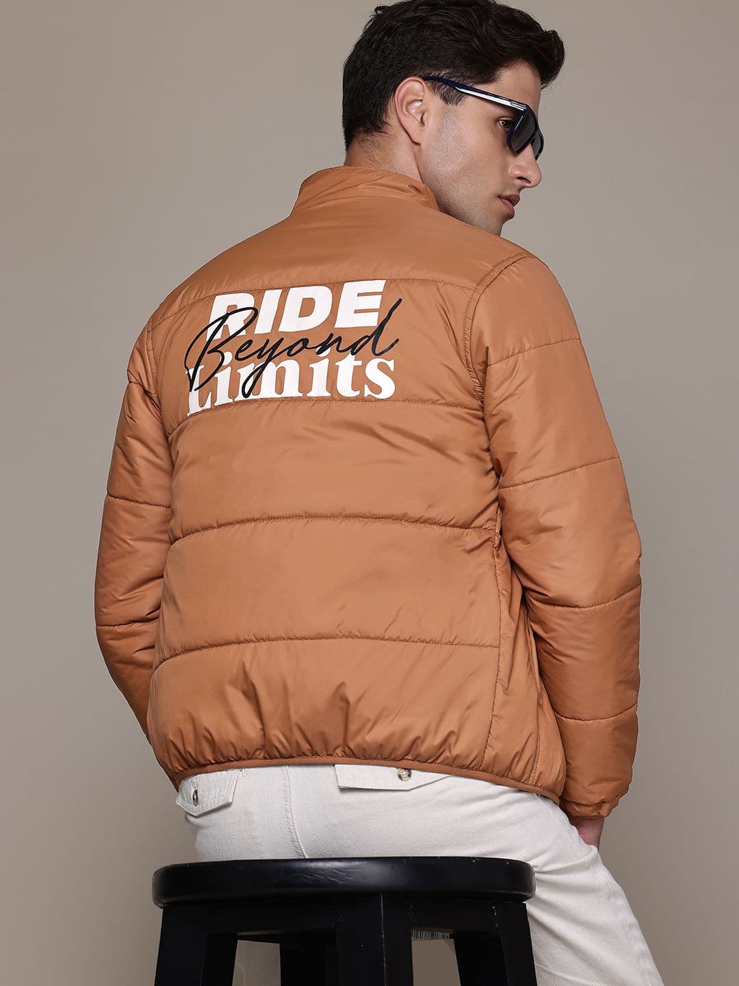 The Roadster Lifestyle Co. Typography Print Longline Padded Jacket - view 1