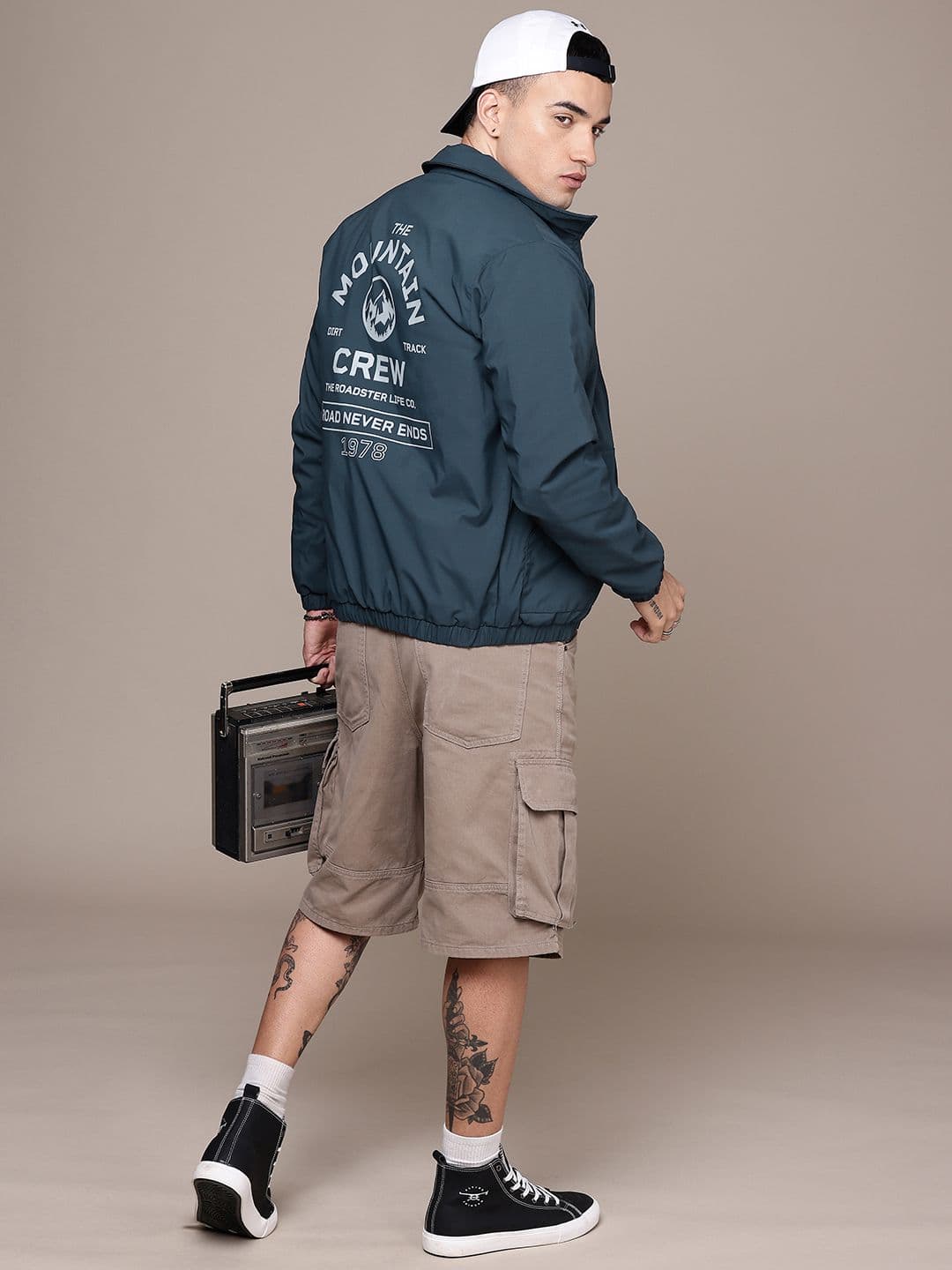 The Roadster Life Co. Typography Printed Bomber Jacket - view 1