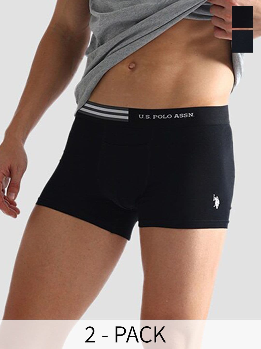 U.S. Polo Assn. Pack Of 2 Printed Cotton Trunk OET06-GO0-P2 - view 1