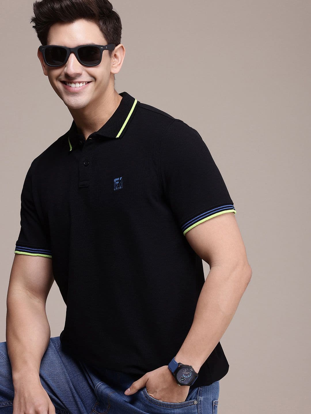 WROGN Polo Collar Pure Cotton T-shirt - view 1