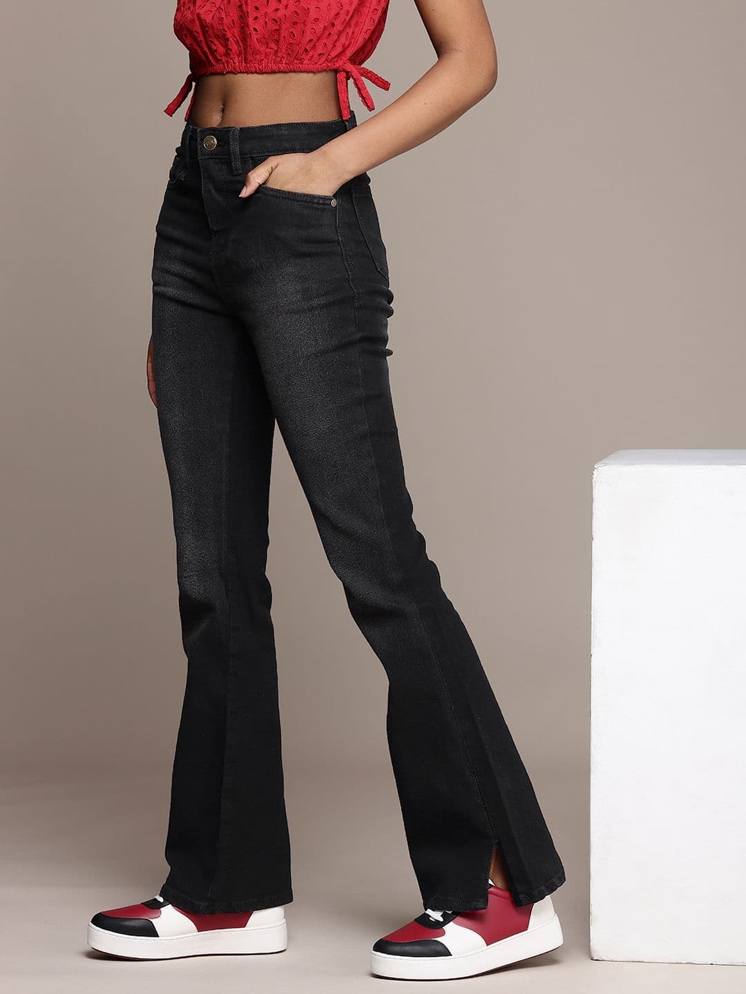 The Roadster Life Co. Women Bootcut High-Rise Light Fade Stretchable Jeans - view 1