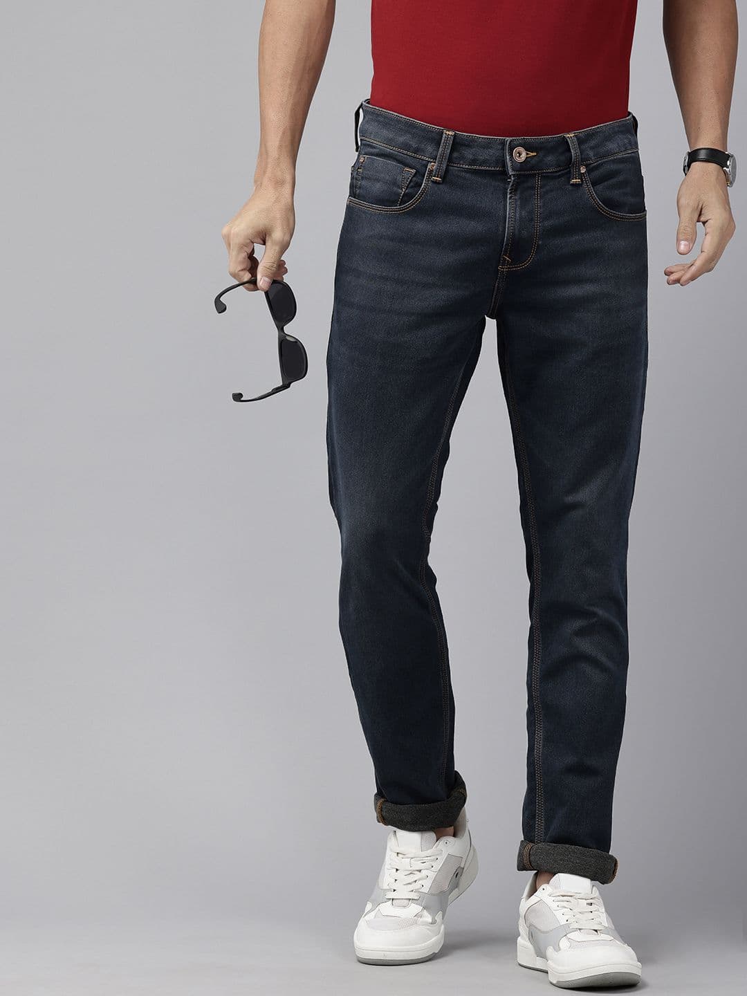 SPYKAR Men Skinny Fit Low-Rise Light Fade Stretchable Jeans - view 1