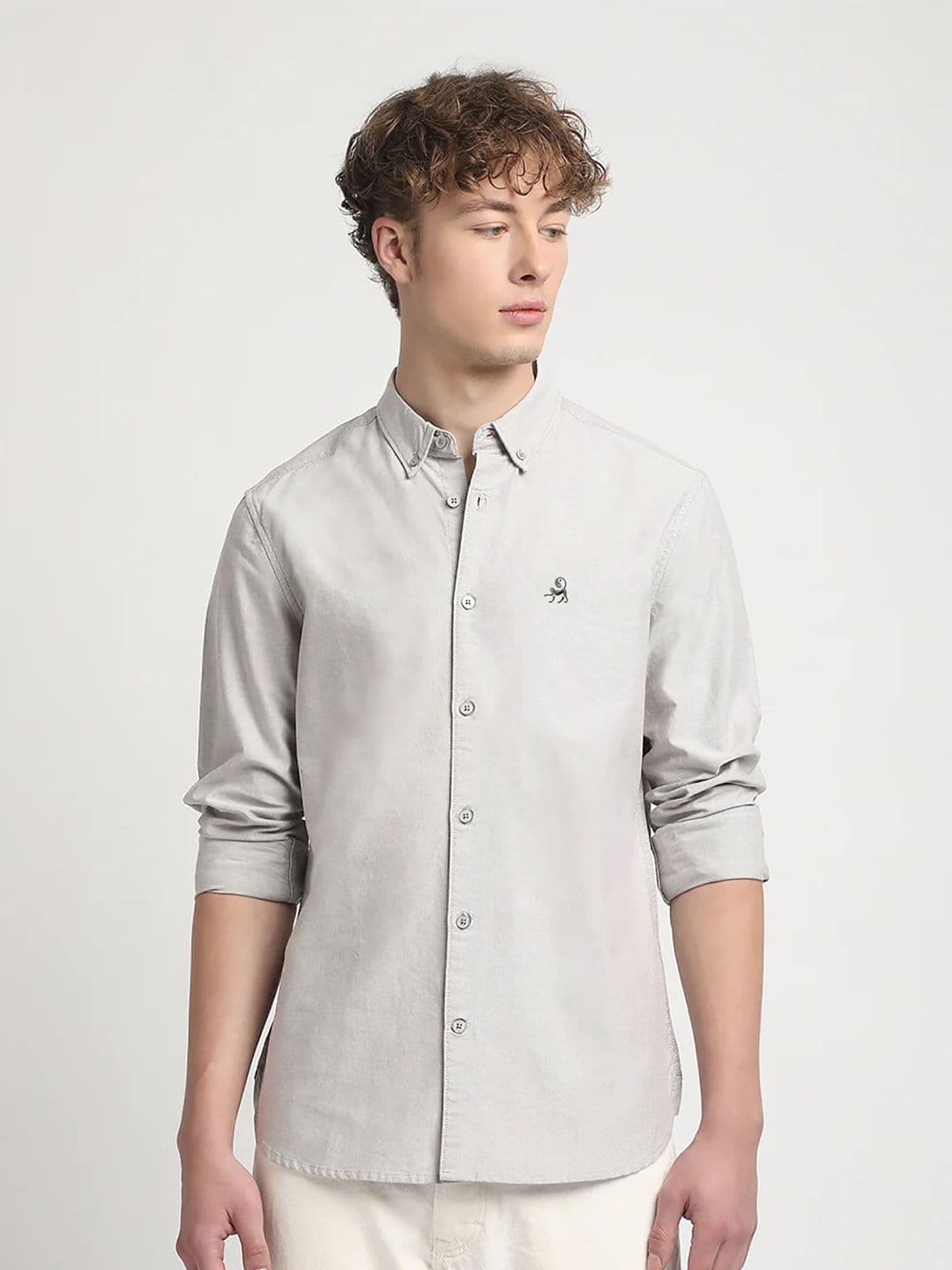 MISCHIEF MONKEY Classic Tailored Fit Button-Down Collar Casual Shirt - view 1