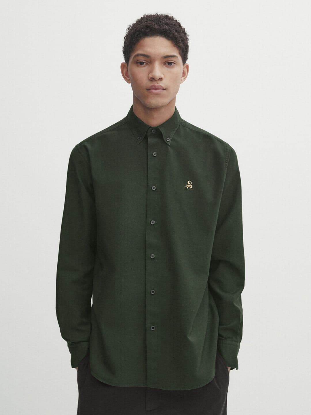 MISCHIEF MONKEY Classic Tailored Fit Button-Down Collar Casual Shirt - view 1