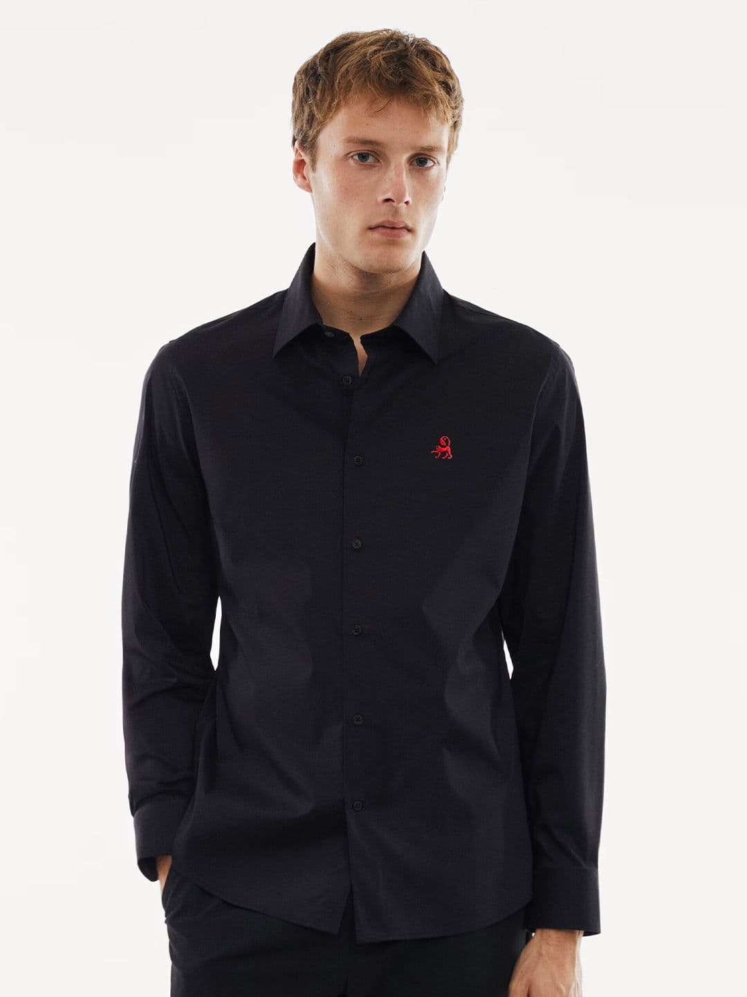 MISCHIEF MONKEY Classic Tailored Fit Spread Collar Casual Shirt - view 1