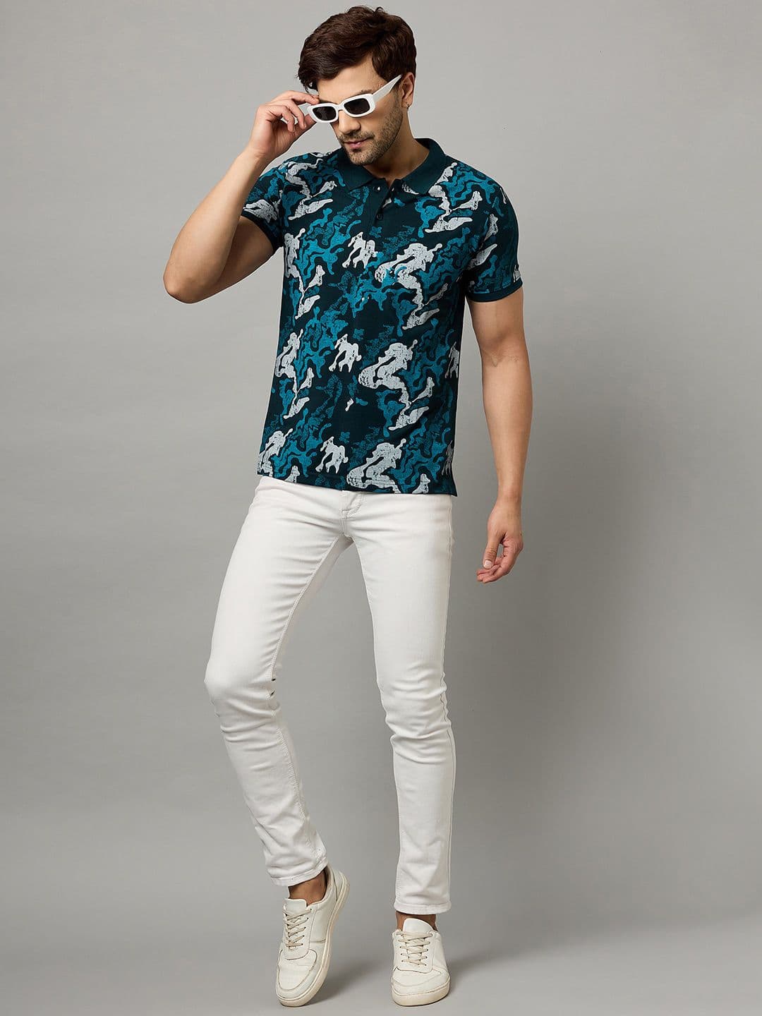 Zigo Printed Polo Collar Regular Fit T-shirt - view 1