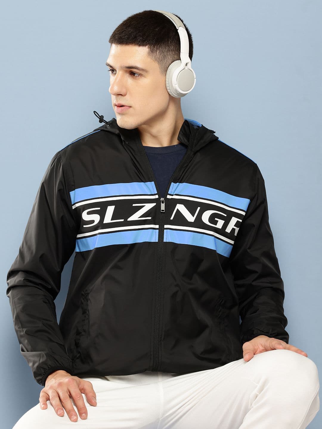 Slazenger Brand Logo Printed Outdoor Jacket - view 1