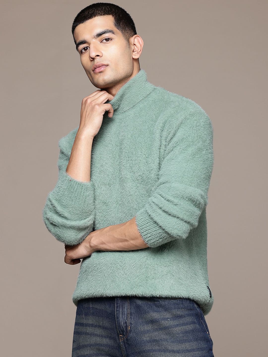 The Roadster Lifestyle Co. Pullover with Fuzzy Detail - view 1